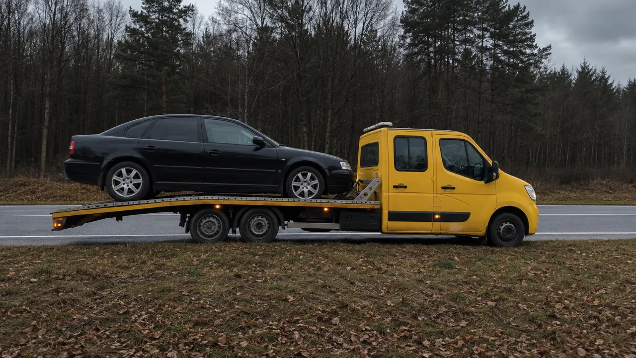 Sedan na lawecie – wymiana koła i pomoc drogowa Leszno