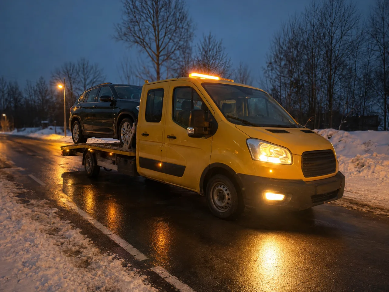 Pomoc drogowa po awarii nocą – rozruch akumulatora w Lesznie