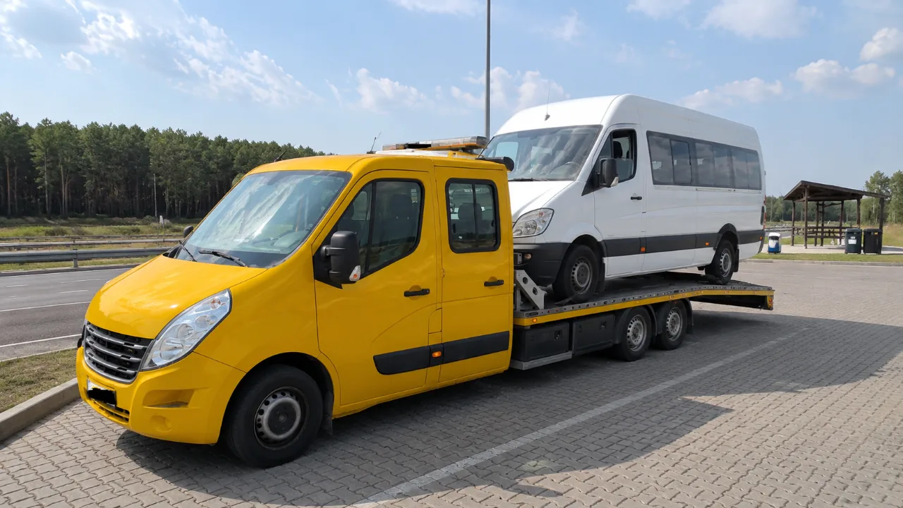 Transport minibusa na lawecie – Leszno